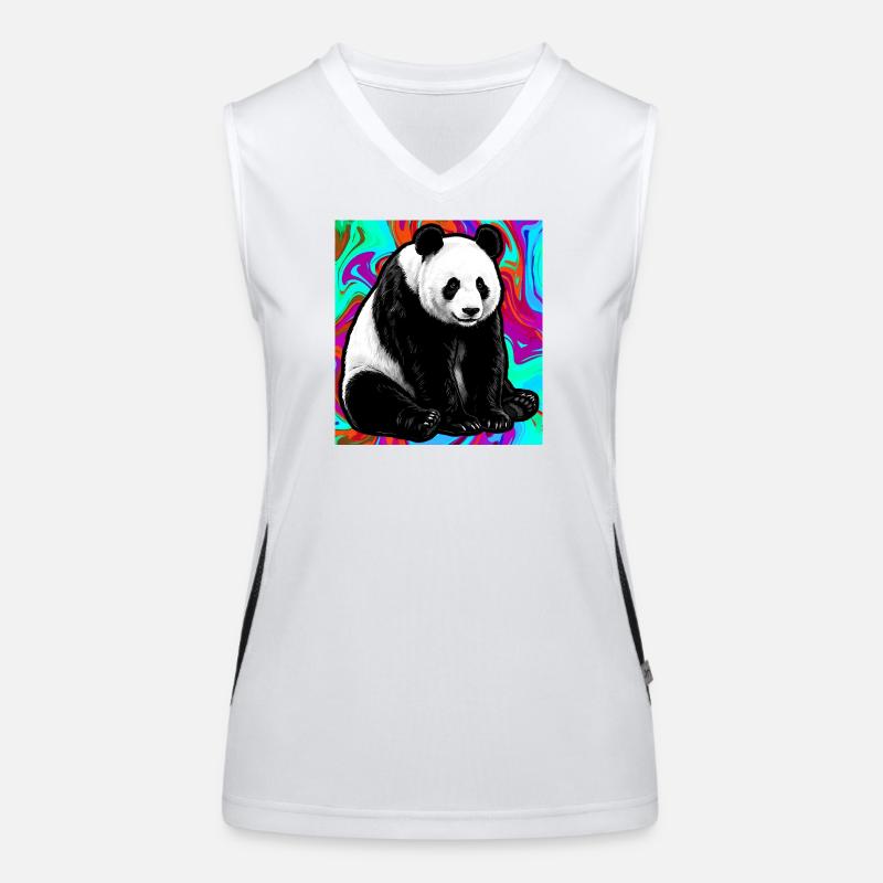 Panda Funktionelles Kontrast-Tank Top für Frauen
