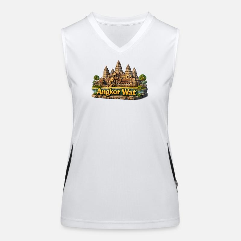 Angkor Wat : complexe du temple aux couleurs du sable Débardeur respirant contrasté Femme