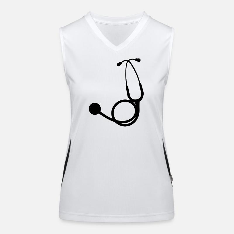 Stethoscope black Women's Functional Contrast Tank Top