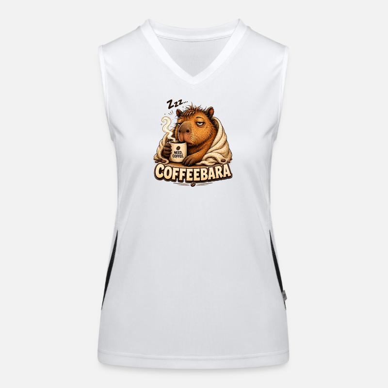 CoffeeBara Capybara Débardeur respirant contrasté Femme