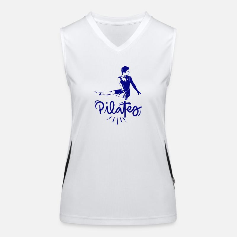 Pilates Silhouette Blue Dedicated Women's Functional Contrast Tank Top