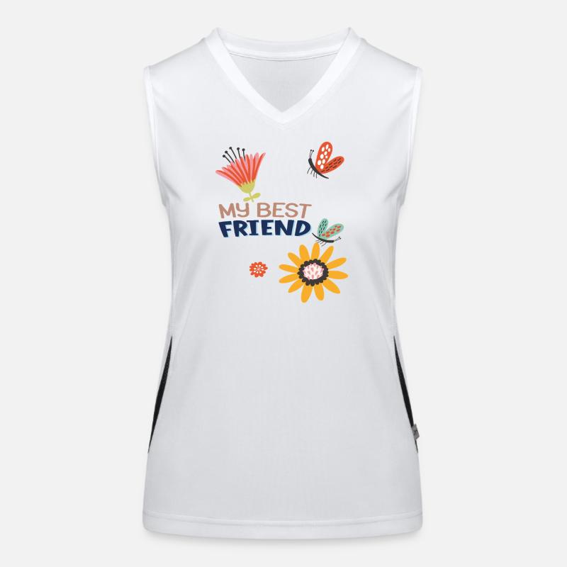 Beste Freunde Funktionelles Kontrast-Tank Top für Frauen
