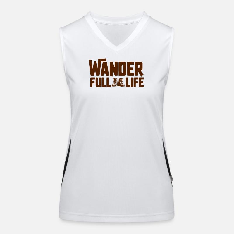 Wanderfull Life - Pun Hiking with Boots Women's Functional Contrast Tank Top