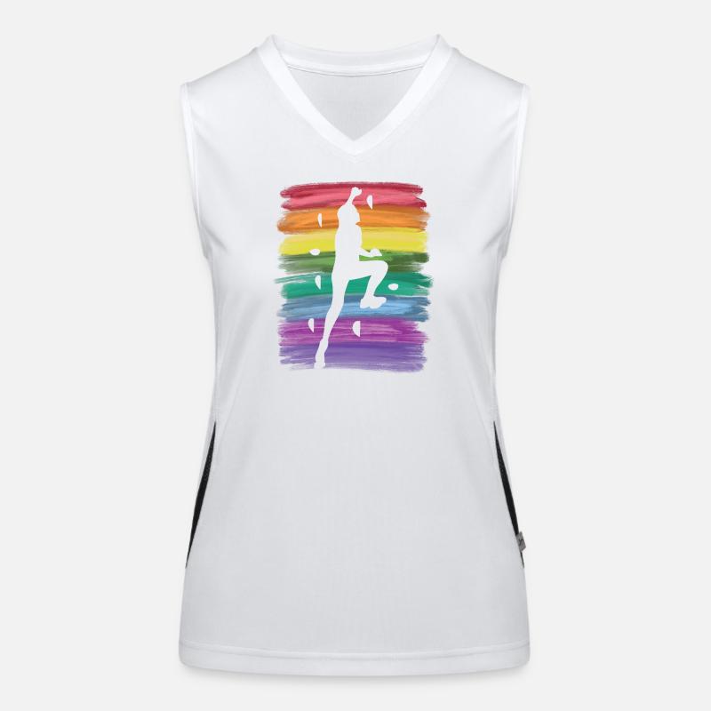 Boulderer Boulder Bouldern Funktionelles Kontrast-Tank Top für Frauen