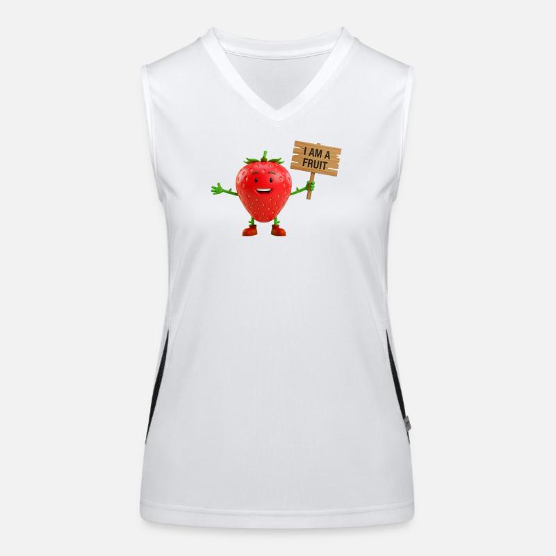 Fraise avec un panneau Débardeur respirant contrasté Femme