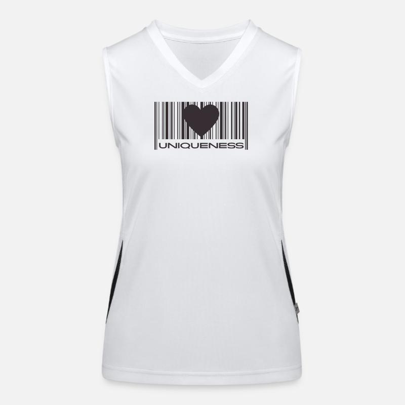 Uniqueness - Women's Functional Contrast Tank Top - white/black