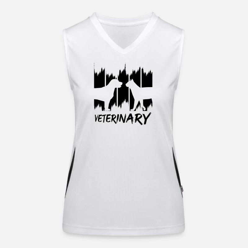 veterinary Women's Functional Contrast Tank Top