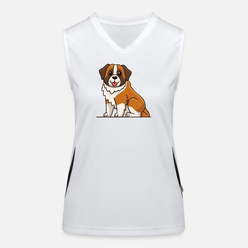 Bernhardiner (Comic) Funktionelles Kontrast-Tank Top für Frauen