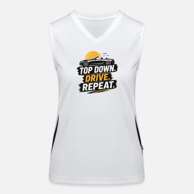 Top Down Drive Repeat Convertible Women's Functional Contrast Tank Top