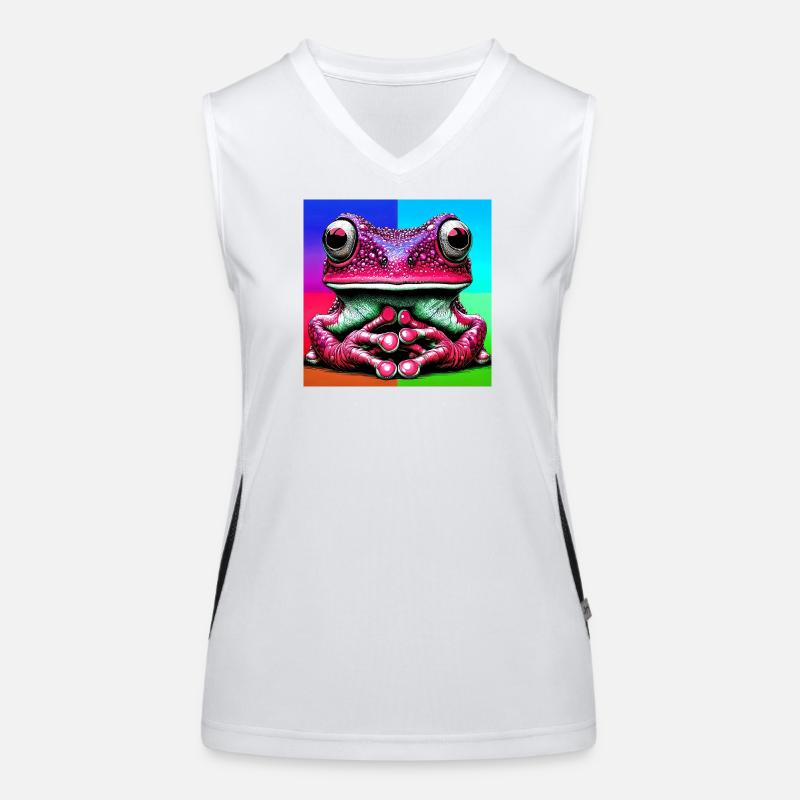 Frosch Funktionelles Kontrast-Tank Top für Frauen