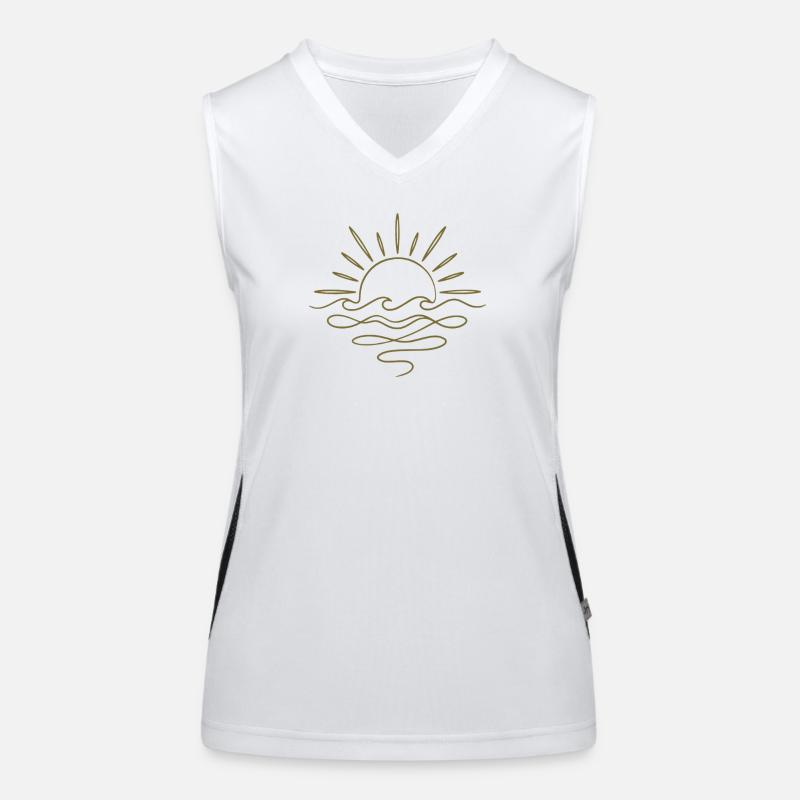 Boho Sonne und Meer Funktionelles Kontrast-Tank Top für Frauen
