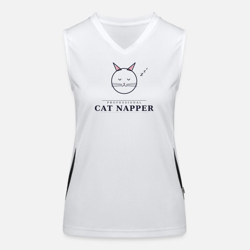professional cat napper Funktionelles Kontrast-Tank Top für Frauen