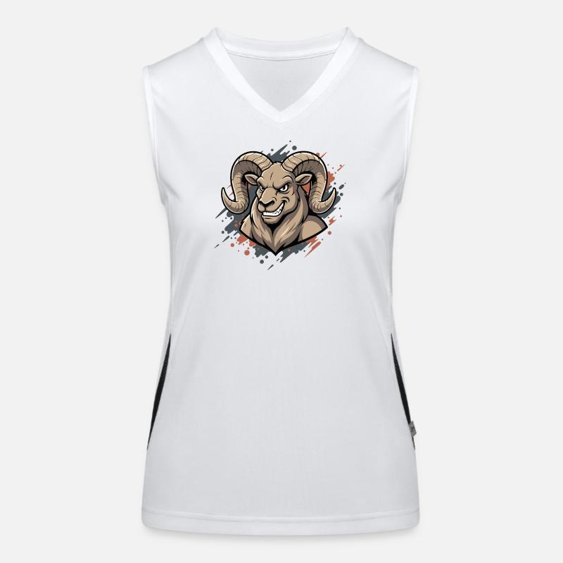Aggressive Ram Maskot Women's Functional Contrast Tank Top