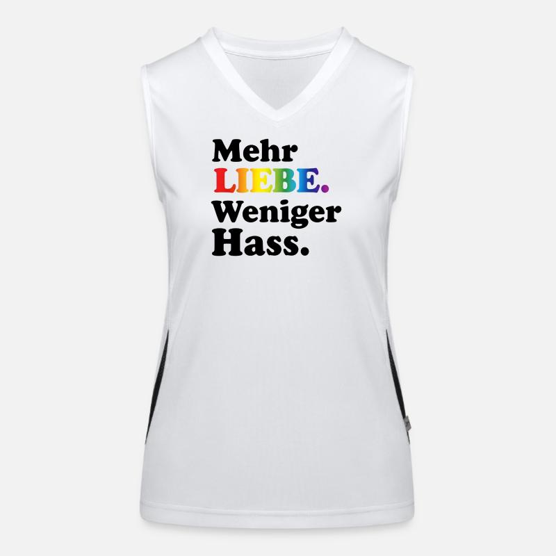 Regenbogen Spruch Geschenk für Pride & CSD Fans Funktionelles Kontrast-Tank Top für Frauen