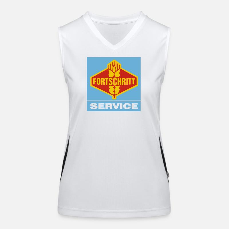 Fortschritt_DDR_Service_3 Funktionelles Kontrast-Tank Top für Frauen
