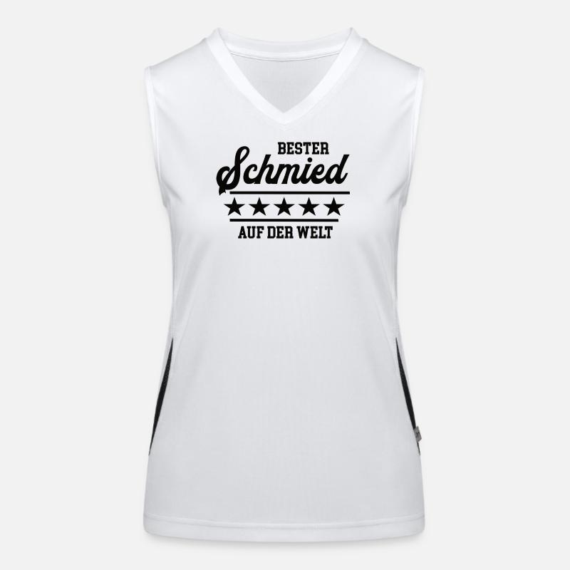 Schmied Bester Handwerker Schmiede Goldschmied Funktionelles Kontrast-Tank Top für Frauen