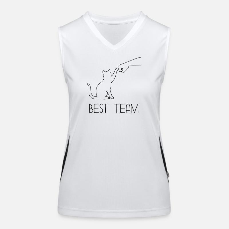 Katze Team Faust Funktionelles Kontrast-Tank Top für Frauen