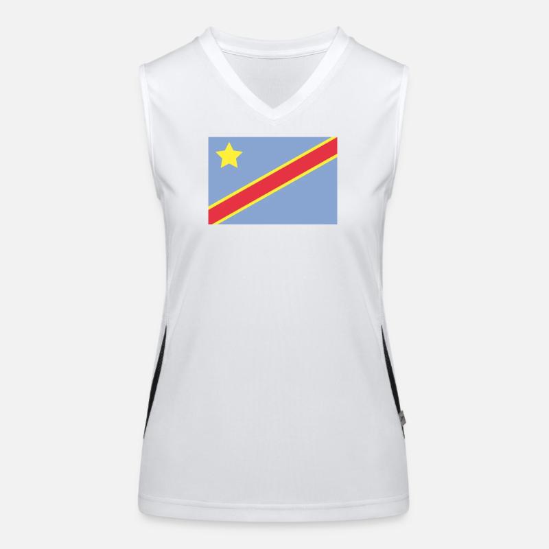 Drapeau du Congo Débardeur respirant contrasté Femme
