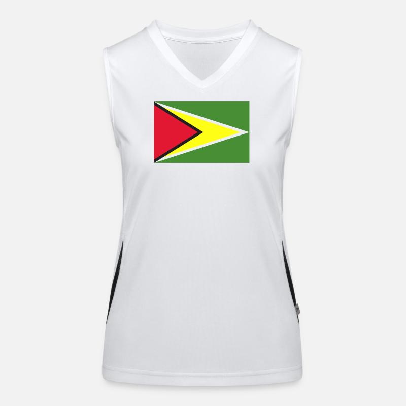 Drapeau du Guyana Débardeur respirant contrasté Femme