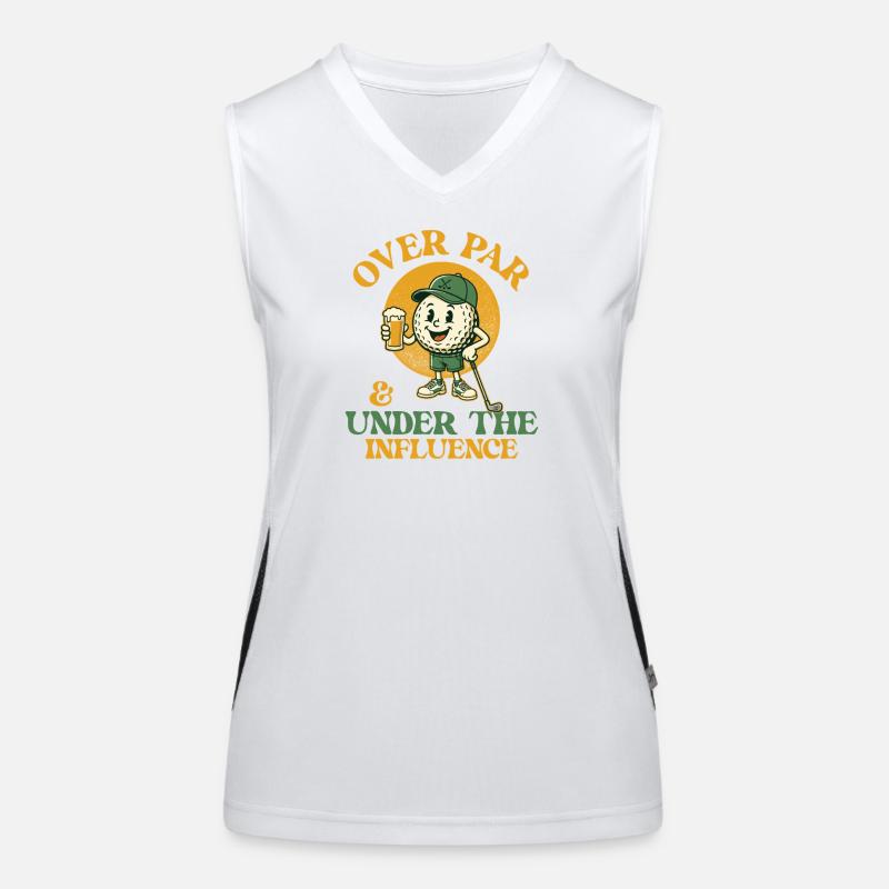 Überdurchschnittlicher Golfbier-Humor unter Einfluss Funktionelles Kontrast-Tank Top für Frauen