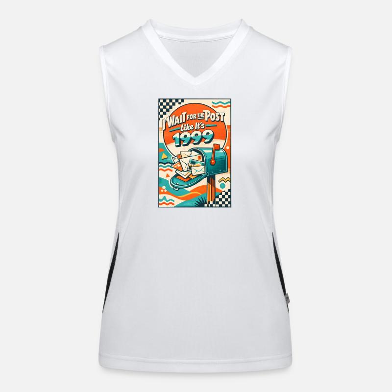 Waiting for Mail | Snail Mail 1999 Women's Functional Contrast Tank Top