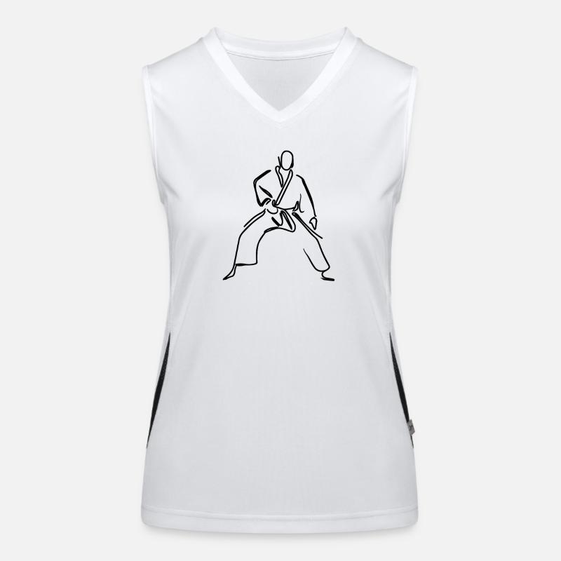 Judo Sketch Women's Functional Contrast Tank Top