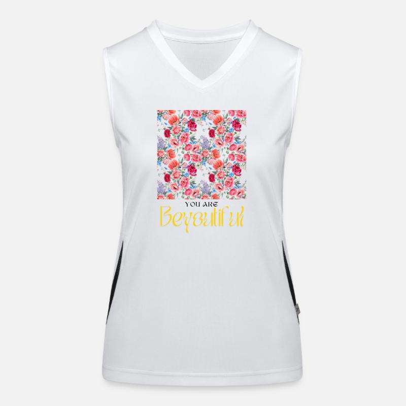 BeYoutiful Blumenpracht Funktionelles Kontrast-Tank Top für Frauen