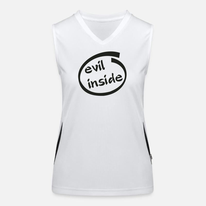 Evil Inside Ring Graphic Funktionelles Kontrast-Tank Top für Frauen
