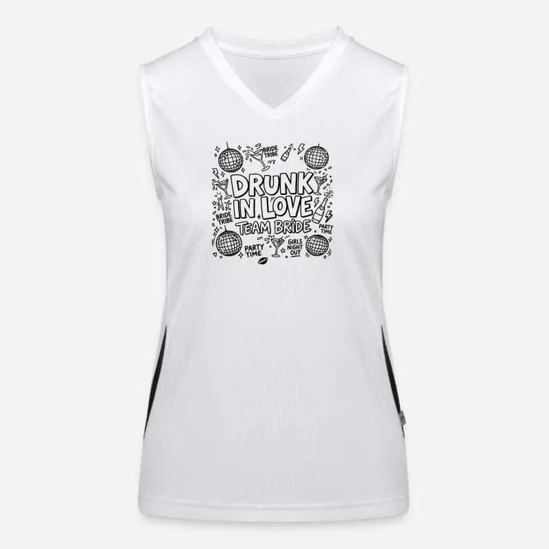 Drunk in Love - Team Bride Funktionelles Kontrast-Tank Top für Frauen