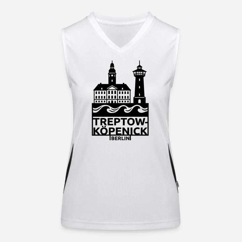 treptow köpenick silhouette berlin Funktionelles Kontrast-Tank Top für Frauen