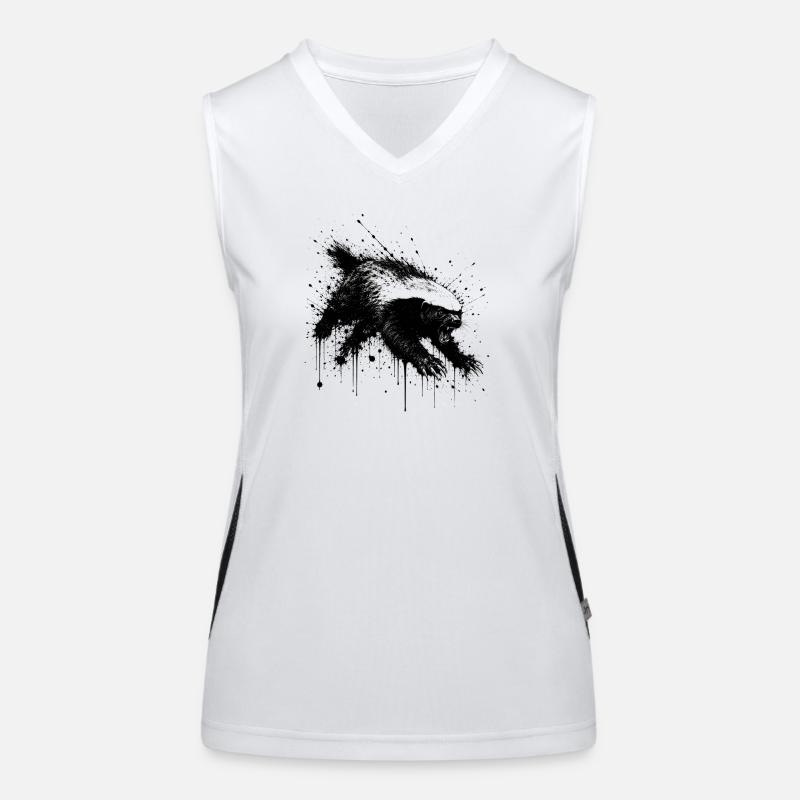 Honey Badger Splatter Women's Functional Contrast Tank Top