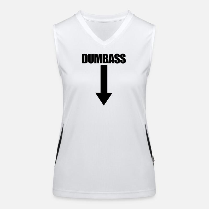 Dummkopf Pfeil nach unten Lustig Ich bin ein Dummk Funktionelles Kontrast-Tank Top für Frauen