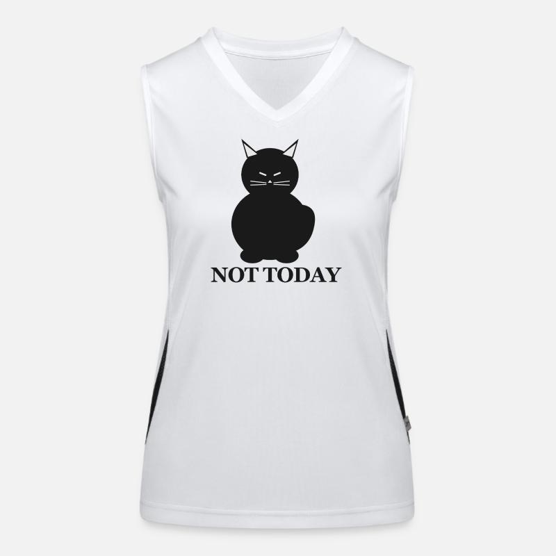 Nicht heute Katzen-Silhouette Funktionelles Kontrast-Tank Top für Frauen
