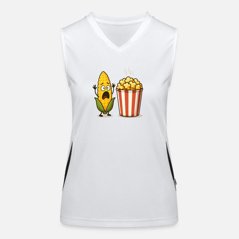 Schockiertes Mais-Popcorn Funktionelles Kontrast-Tank Top für Frauen