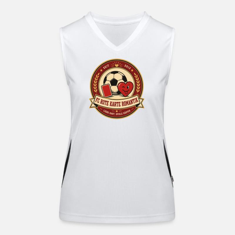 FC Rote Karte Romantik Funktionelles Kontrast-Tank Top für Frauen