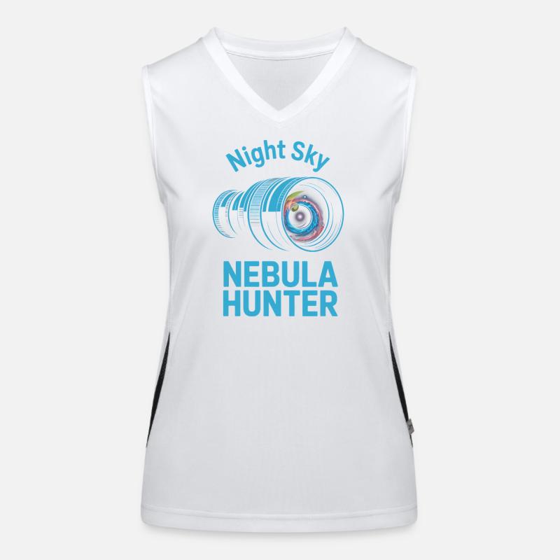 Nachthimmel-Nebeljäger Funktionelles Kontrast-Tank Top für Frauen