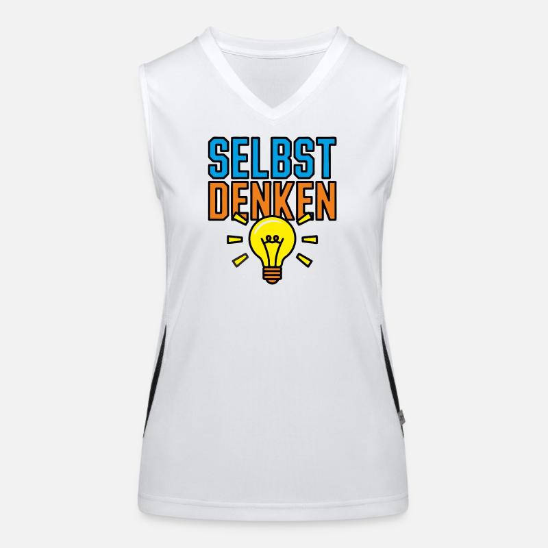 Selbst Denken Funktionelles Kontrast-Tank Top für Frauen