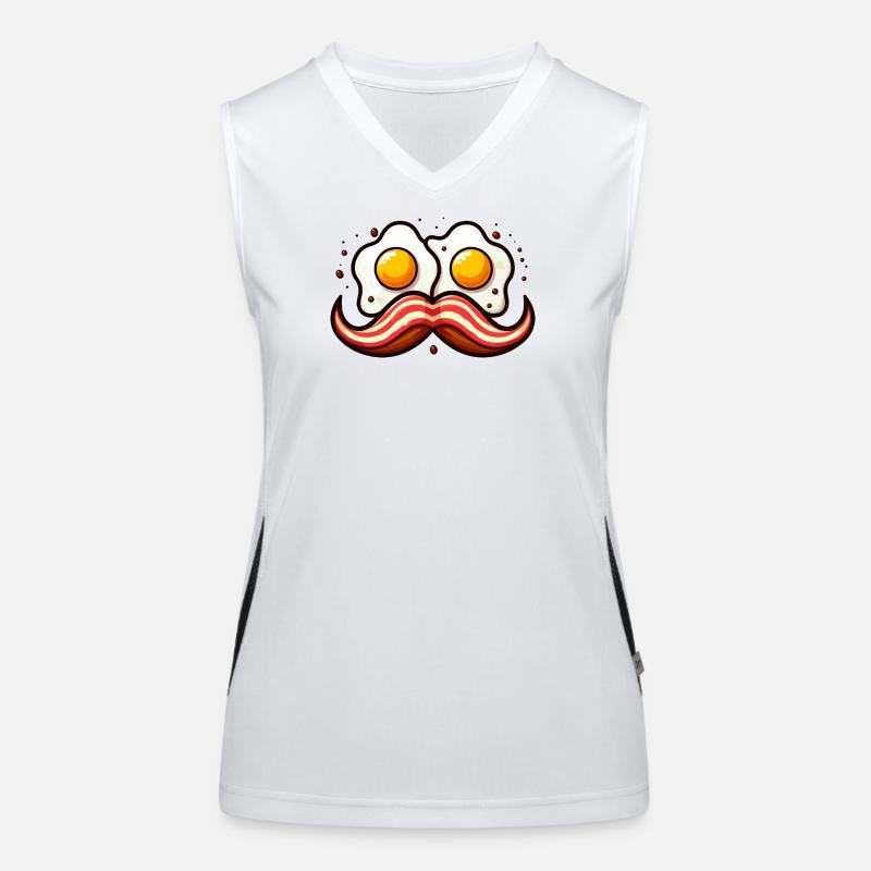Retro Egg Mustache Women's Functional Contrast Tank Top