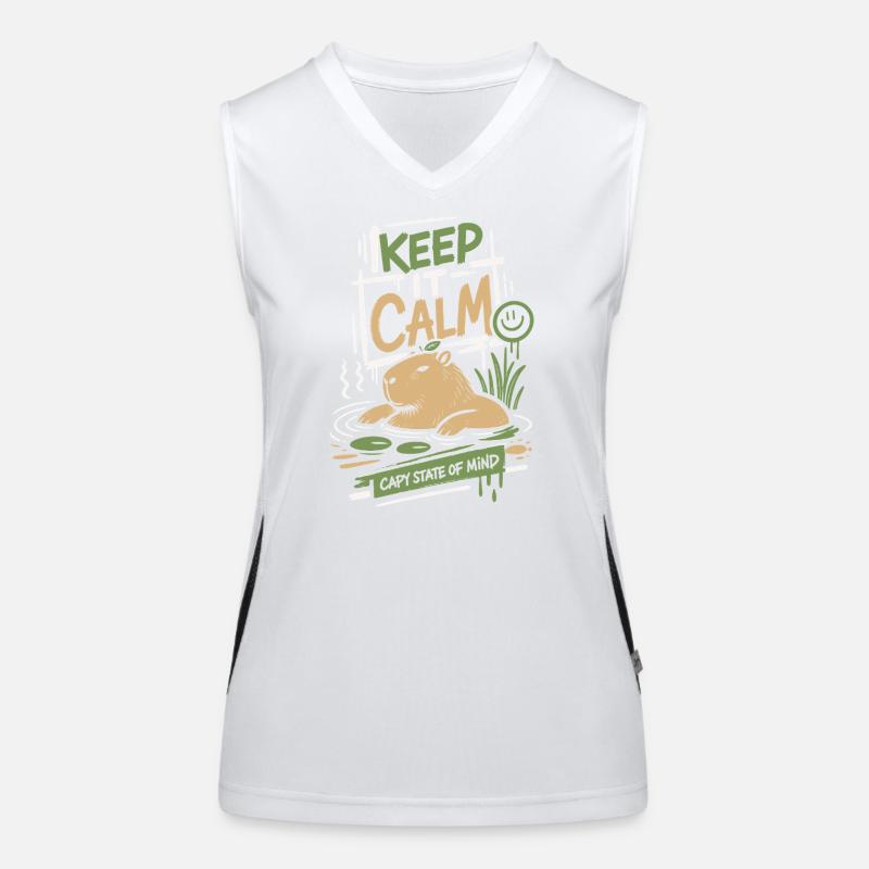 Keep It Calm Capy State Mind Débardeur respirant contrasté Femme