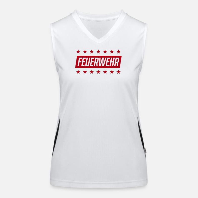 feuerwehr Funktionelles Kontrast-Tank Top für Frauen