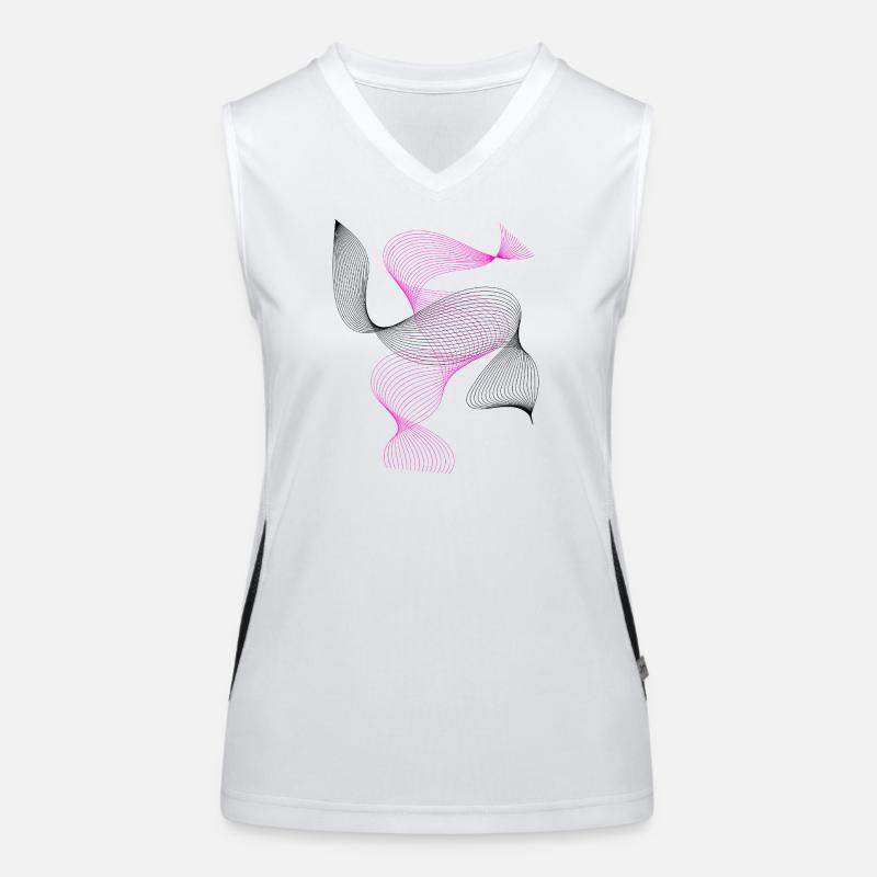 Neonspirale Pink Abstrakt Funktionelles Kontrast-Tank Top für Frauen