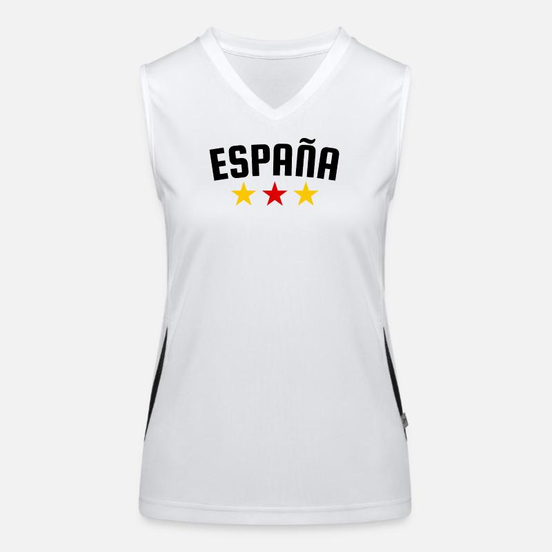Spanien 3 Sterne Design Funktionelles Kontrast-Tank Top für Frauen