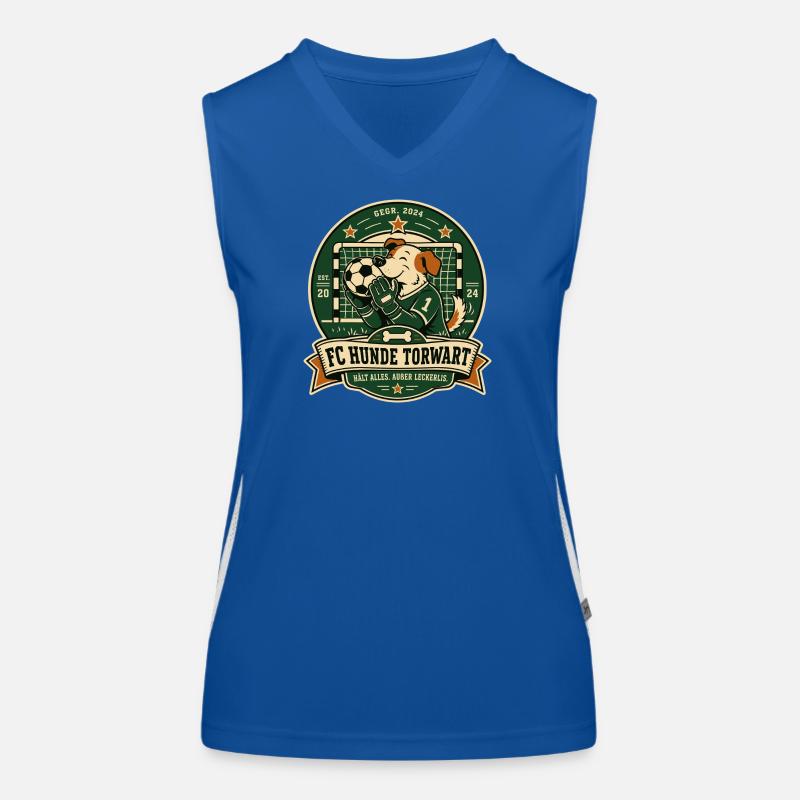 FC Hunde Torwart Funktionelles Kontrast-Tank Top für Frauen