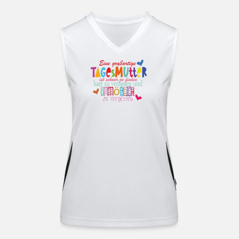 Tagesmutter Funktionelles Kontrast-Tank Top für Frauen