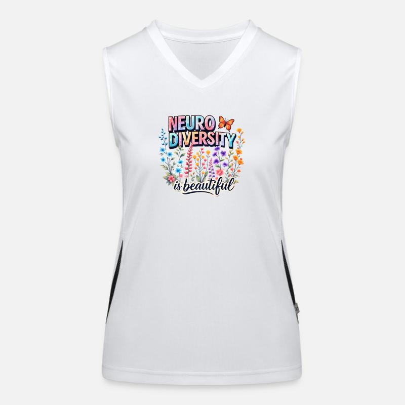 Neurodiversity is beautiful Bloom Funktionelles Kontrast-Tank Top für Frauen