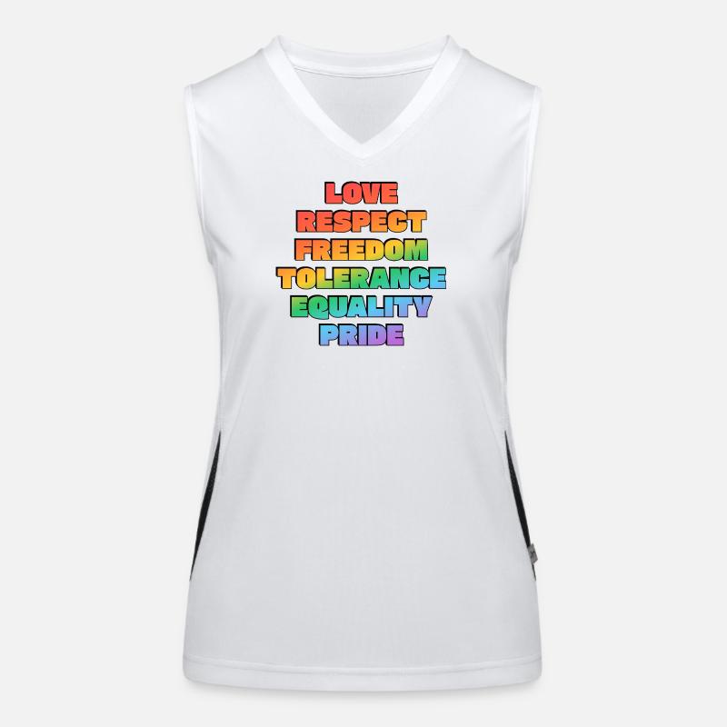 Regenbogenstolz-Werte Funktionelles Kontrast-Tank Top für Frauen