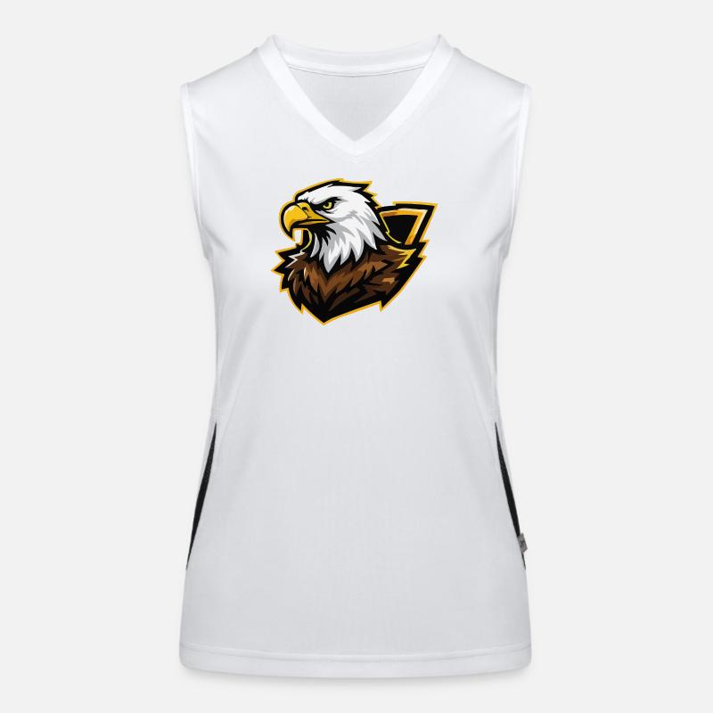 Eagle with Gold Accent Comic Women's Functional Contrast Tank Top