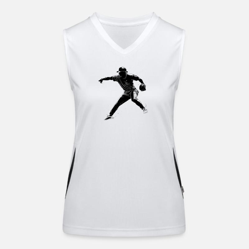 Baseball Funktionelles Kontrast-Tank Top für Frauen