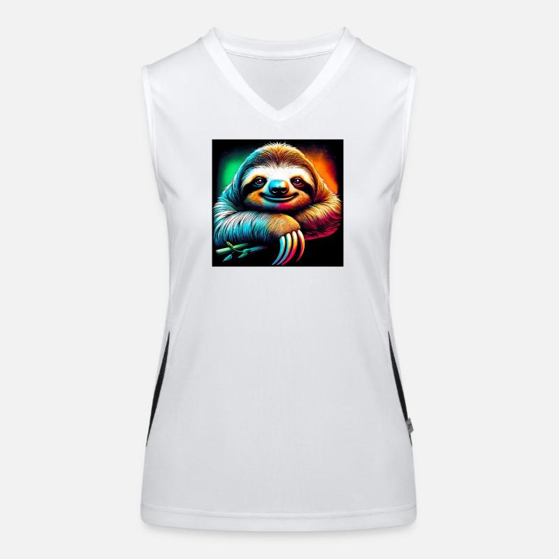 Faultier Funktionelles Kontrast-Tank Top für Frauen