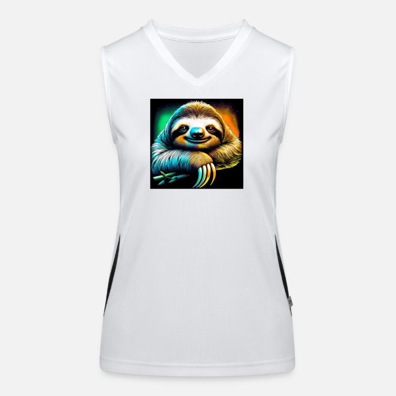 Faultier Funktionelles Kontrast-Tank Top für Frauen